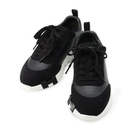 HERMES Bounce Sneakers Black/White Suede leather Size 37
