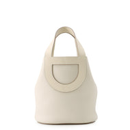 HERMES in-the-loop Tote Bag Craie Taurillon Clemence Swift Leather Size 18