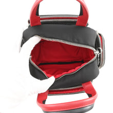 Load image into Gallery viewer, PRADA Multi-pocket 2-way Shoulder Bag Black/Red1BB061 Nylon Leather
