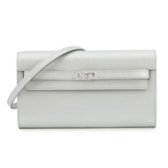 HERMES Kelly wallet long to go Argent Chevre Shamqila