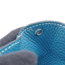 将图像加载到图库查看器中，HERMES Videpoches Shoulder Bag New Blue Jean Togo Leather
