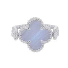 Load image into Gallery viewer, Van Cleef &amp; Arpels Vintage Alhambra Reversible Ring Size 52/#12VCARPGV300 18K White Gold
