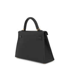 将图像加载到图库查看器中，HERMES Mini Kelly 2 Black Epsom
