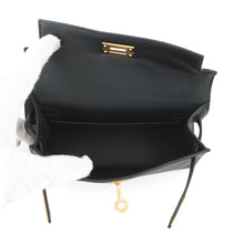将图像加载到图库查看器中，HERMES Mini Kelly 2 Black Epsom

