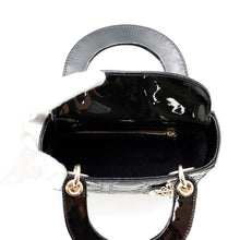 Load image into Gallery viewer, Dior Lady Dior Canage BlackM0505OWCB_M900 Patent Calf Leather Size Mini
