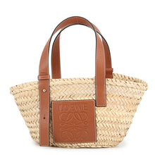 Load image into Gallery viewer, LOEWE Basket Bag Natural/Brown327.02.S93 Raffia Leather
