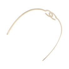 Load image into Gallery viewer, CHANEL CC Logo Headband Gold Metal
