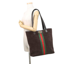 Load image into Gallery viewer, GUCCI Ophidia Tote Bag Dark Brown?834465 AAE1D 2041 Suede leather Size Medium

