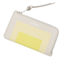Load image into Gallery viewer, LOEWE LOEWE × Albers LOEWE Albers Coin Purse Card Case Pale Gray/Light CitrineC643Z40XAE Calf Leather
