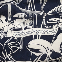 将图像加载到图库查看器中，HERMES Giant Square Flamingo Party Size 140 Blue・Marine / White Cashmere70% Silk30%
