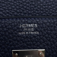 将图像加载到图库查看器中，HERMES Birkin Blue Nuit Togo Leather Size 30
