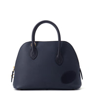 HERMES Bolide Disorder Caban/Blue Indigo Epsom Tadelakt Leather Size 25