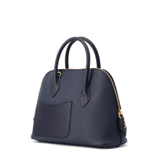 将图像加载到图库查看器中，HERMES Bolide Disorder Caban/Blue Indigo Epsom Tadelakt Leather Size 25
