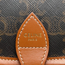 将图像加载到图库查看器中，CELINE Falco Shoulder Bag Tan191502 PVC Calf Leather Size Medium

