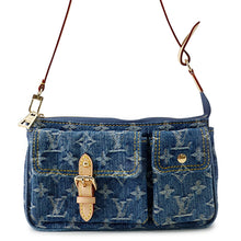 将图像加载到图库查看器中，LOUIS VUITTON Pochette Accessoires Cargo Blue DenimM27602 Monogram Denim
