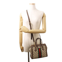 Load image into Gallery viewer, GUCCI Ophidia Small Tote Bag Beige/Brown547551 GG Supreme Leather Size Small
