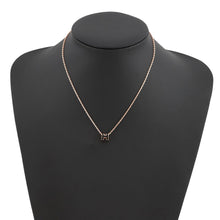 将图像加载到图库查看器中，HERMES Pop Ash Necklace Size Mini Black Gold Plated Lacquer
