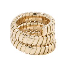 将图像加载到图库查看器中，BVLGARI Tubogas Ring Size Approximately No. 10 18K Yellow Gold
