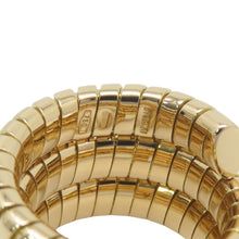 将图像加载到图库查看器中，BVLGARI Tubogas Ring Size Approximately No. 10 18K Yellow Gold
