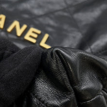 Load image into Gallery viewer, CHANEL CHANEL22 Backpack BlackAS3859 Shiny Calf Leather Size Small
