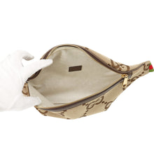 将图像加载到图库查看器中，GUCCI jumbo GG belt bag Beige/Brown696031 Canvas Leather
