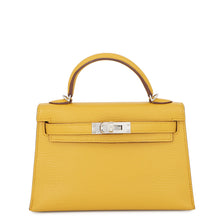 Load image into Gallery viewer, HERMES Mini Kelly 2 Verso Jaune Ambre/Rose Tyrien Chevre Shamqila

