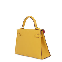 Load image into Gallery viewer, HERMES Mini Kelly 2 Verso Jaune Ambre/Rose Tyrien Chevre Shamqila
