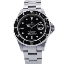 将图像加载到图库查看器中，ROLEX Submariner Date W40mm Stainless Steel Black Dial16610

