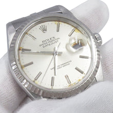 将图像加载到图库查看器中，ROLEX Datejust W36mm Stainless Steel 18KWG Silver Dial16234
