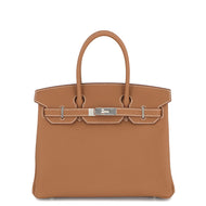 HERMES Birkin Gold Togo Leather Size 30