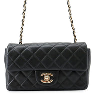 CHANEL Matelasse ChainShoulder Bag BlackA69900 Lambskin Size 20