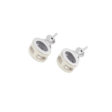 Load image into Gallery viewer, HERMES Pop Ash Earrings Size Mini White Metal
