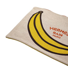 Load image into Gallery viewer, HERMES Flat Pouch Ta-la-Banane Yellow/Blue Cotton100% Size PM
