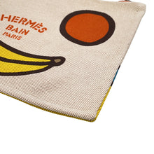 Load image into Gallery viewer, HERMES Flat Pouch Ta-la-Banane Yellow/Blue Cotton100% Size PM
