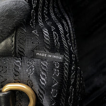 Load image into Gallery viewer, PRADA Logo jacquard 2WAY Tote Bag Black1BA579 Canvas Leather
