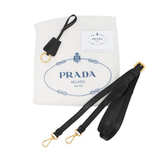 Load image into Gallery viewer, PRADA Logo jacquard 2WAY Tote Bag Black1BA579 Canvas Leather
