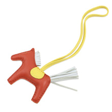 Load image into Gallery viewer, HERMES Rodeo Bag Charm Carnelian/Lime/Blue Brume Lambskin Size PM
