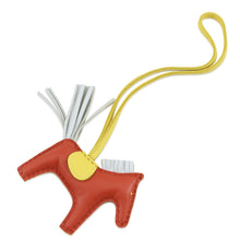 Load image into Gallery viewer, HERMES Rodeo Bag Charm Carnelian/Lime/Blue Brume Lambskin Size PM
