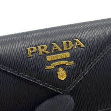 将图像加载到图库查看器中，PRADA Vitello Move Tri-fold Compact Wallet Black1MH021 Leather
