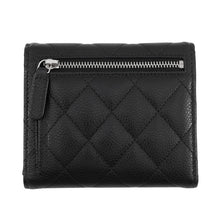 Load image into Gallery viewer, CHANEL Matelasse Classic Small Tri-fold Wallet BlackAP0231 Caviar Leather
