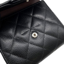 Load image into Gallery viewer, CHANEL Matelasse Classic Small Tri-fold Wallet BlackAP0231 Caviar Leather
