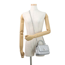 将图像加载到图库查看器中，CHANEL Coco Handle 2WAYHandbag SilverAS2215 Caviar Leather Size XXS
