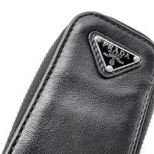 将图像加载到图库查看器中，PRADA Triangle Shoulder Bag Black1BH190 Leather
