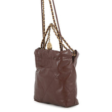 Load image into Gallery viewer, CHANEL CHANEL22 ChainBag BrownAS3980 Shiny Calf Leather Size Mini

