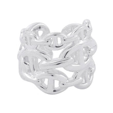 将图像加载到图库查看器中，HERMES Chaine d'Ancre Anchene Ring Size GM/51/#11 SV925
