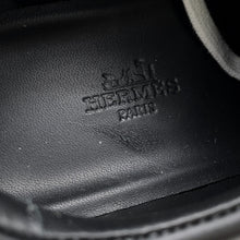 Load image into Gallery viewer, HERMES Day Kelly Buckle Sneakers Black Leather Size 37.5
