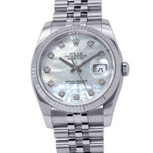 Load image into Gallery viewer, ROLEX Datejust W36mm Stainless Steel K18WG White Shell Dial116234G
