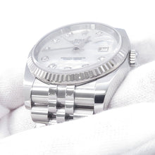 将图像加载到图库查看器中，ROLEX Datejust W36mm Stainless Steel K18WG White Shell Dial116234G
