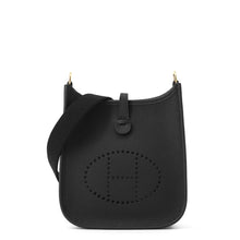 Load image into Gallery viewer, HERMES Evelyne Short Black Taurillon Clemence Size TPM
