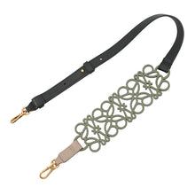 将图像加载到图库查看器中，LOEWE Anagram Shoulder Strap Green/BlackC821317X01 Calf Leather
